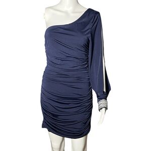 Emerald Sundae - Women’s Rhinestone One Shoulder Dress Sz. LG